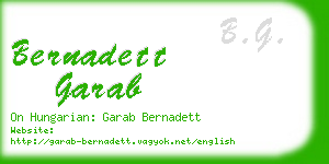 bernadett garab business card